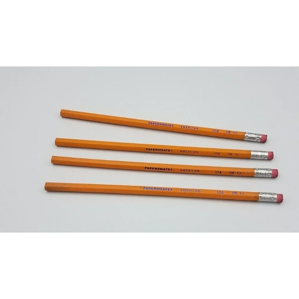 Lot of 4 Paper Mate American Wood Pencils HB‎ #2 USA Made NOS